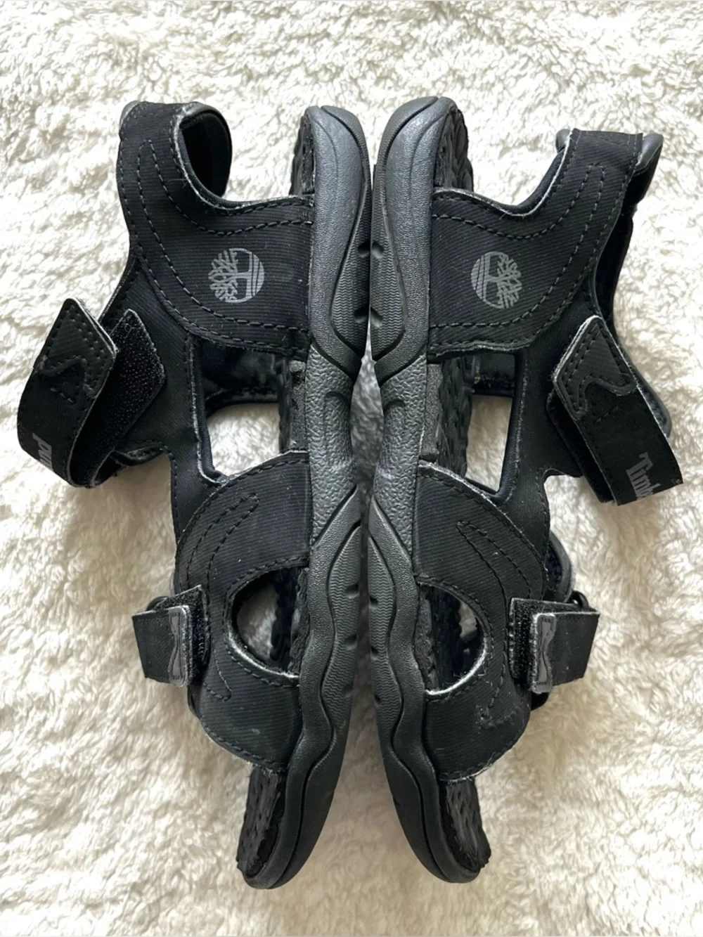 Timberland youth size 4 black sandals